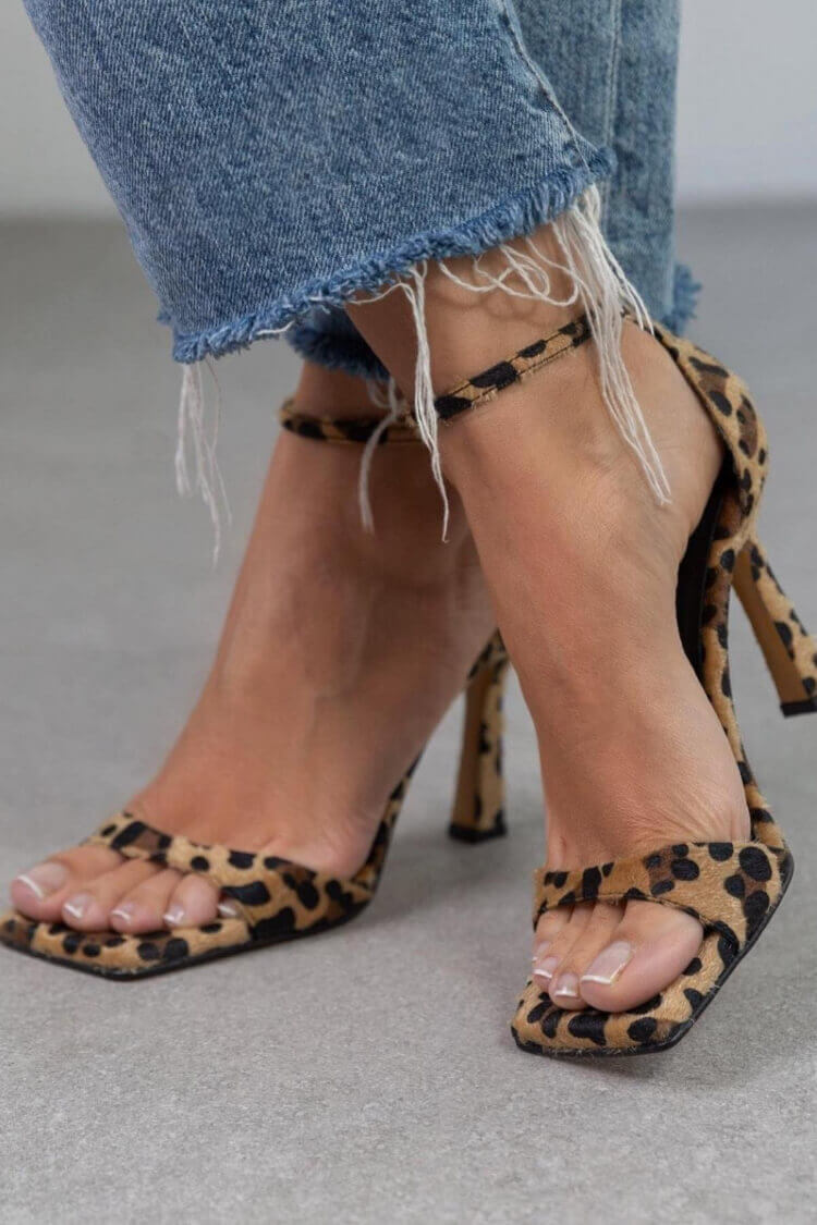 Giulia™ - Sandały na wysokim obcasie w leopardzie wzorze
