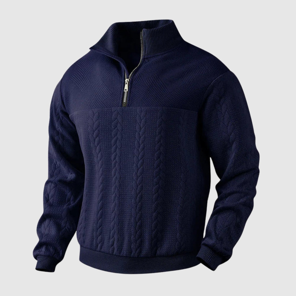 Libuše – Premium sweter z ćwierć zamkiem