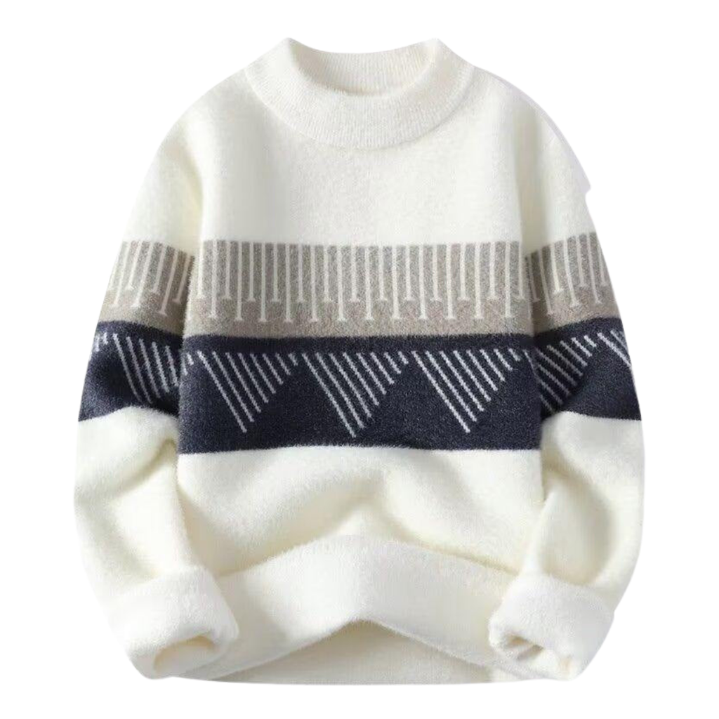 Faelan – Minimalistyczny Ciepły Sweter z Dzianiny