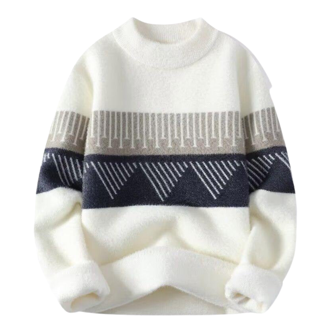Faelan – Minimalistyczny Ciepły Sweter z Dzianiny