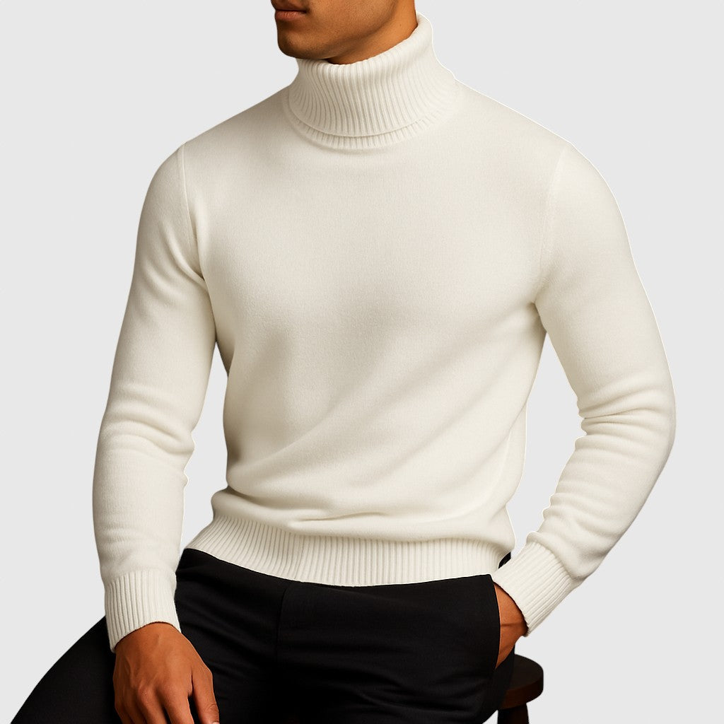 ARLO - Sweter z wełny merino z wysokim kołnierzem