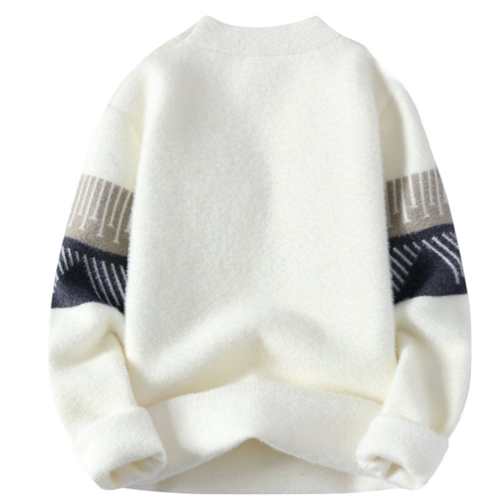 Faelan – Minimalistyczny Ciepły Sweter z Dzianiny