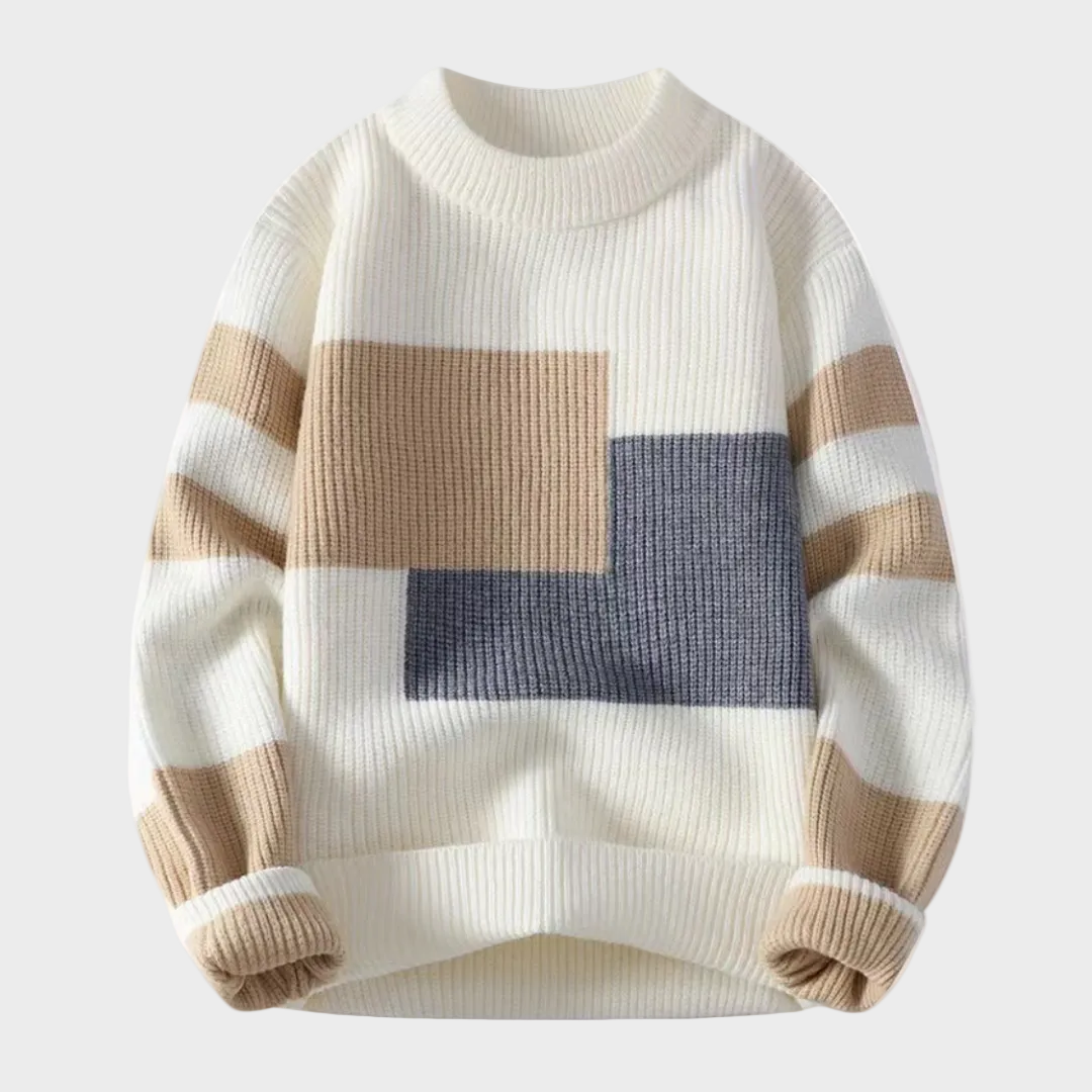 Hilmar – Dopasowany Sweter z Okrągłym Dekoltem