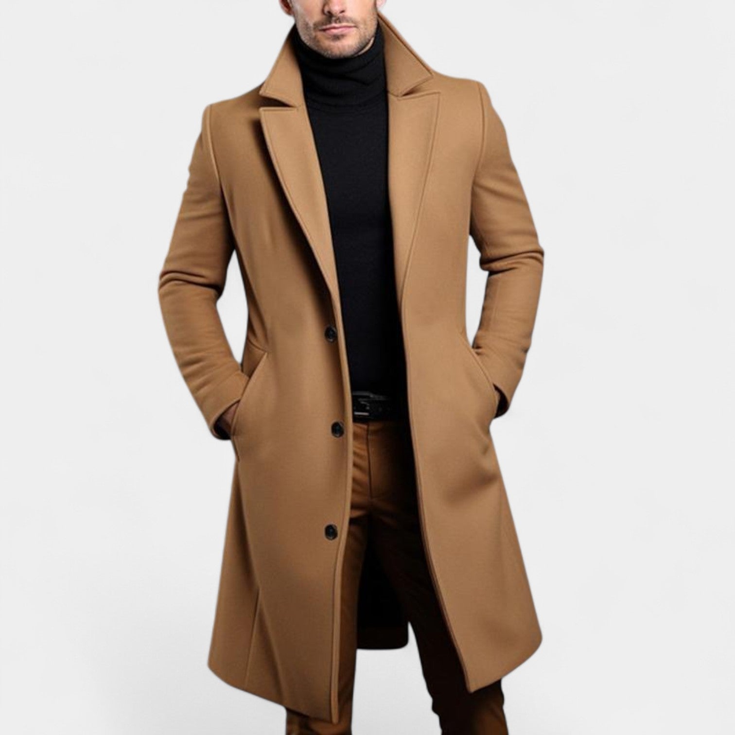 Adam – Elegancki męski płaszcz z klapami